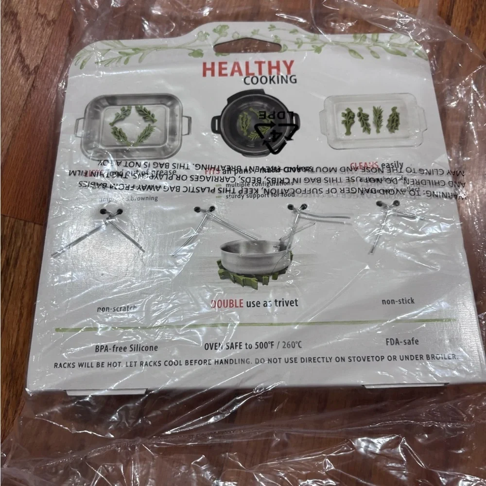 Talisman Designs Multiuse Roasting Rack - Gray Leaf Design